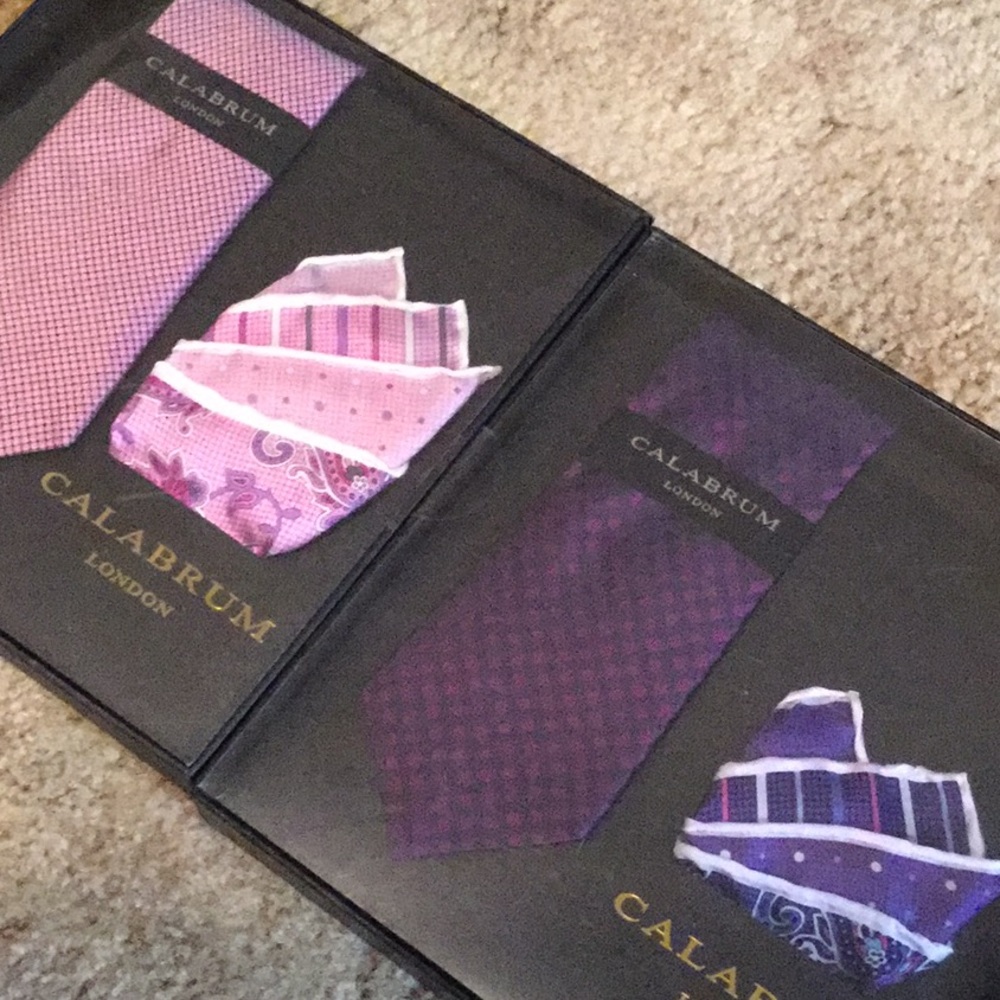 Set of 2- 100% Silk Tie Gift Sets